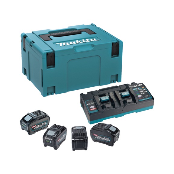 MAKITA Power Source Kit 40V, 4 batteries, 5Ah, Gen.2 dual fast charger, MAKPAC PSKGPT4J - Power Source-Kits XGT 40V max.