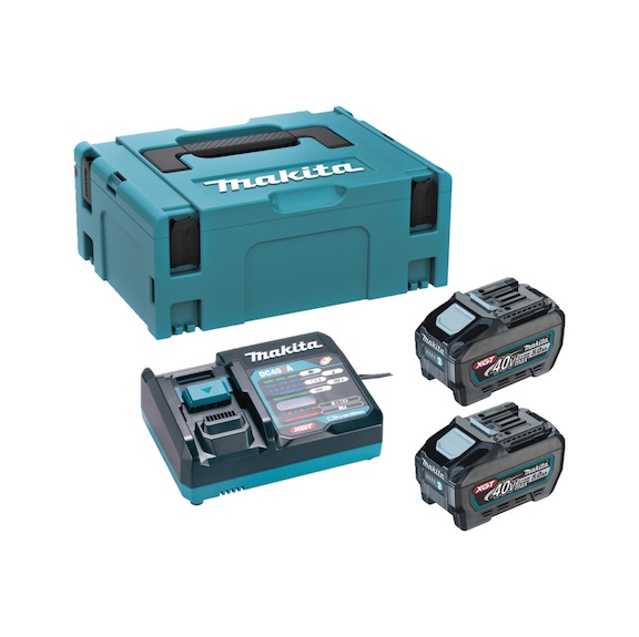 MAKITA Power Source Kit 40V, 2 batteries, 5 Ah, Gen. 2, MAKPAC PSKGRT2J fast charger - Power Source-Kits XGT 40V max.