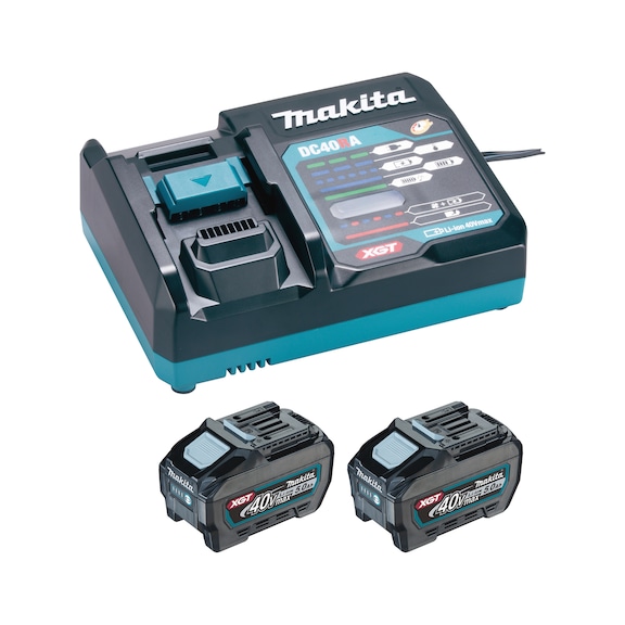 MAKITA Power Source Kit 40V, 2 batteries, 5 Ah, XGT fast charger, DC40RA 1911V6-0 - Power Source-Kits XGT 40V max.