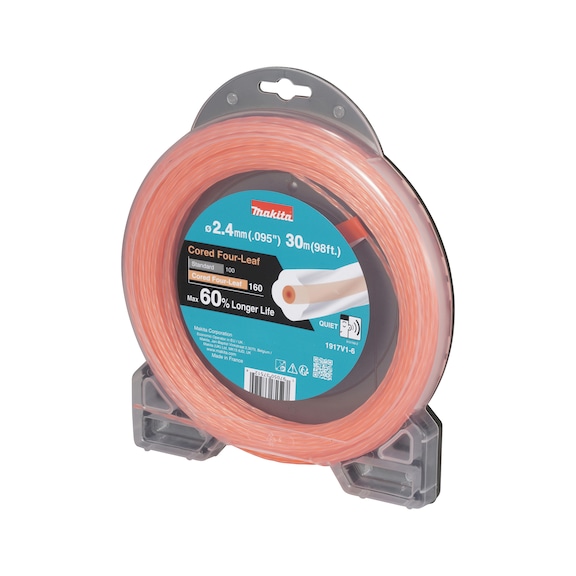 MAKITA FourLeaf cloverleaf-shaped mowing line, 2.4 mm, 30 m, noise-reduced 1917V1-6 - Trimmer line