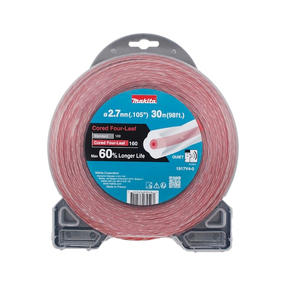 MAKITA FourLeaf cloverleaf-shaped mowing line, 2.7 mm, 30 m, noise-reduced 1917V4-0 - Trimmer line