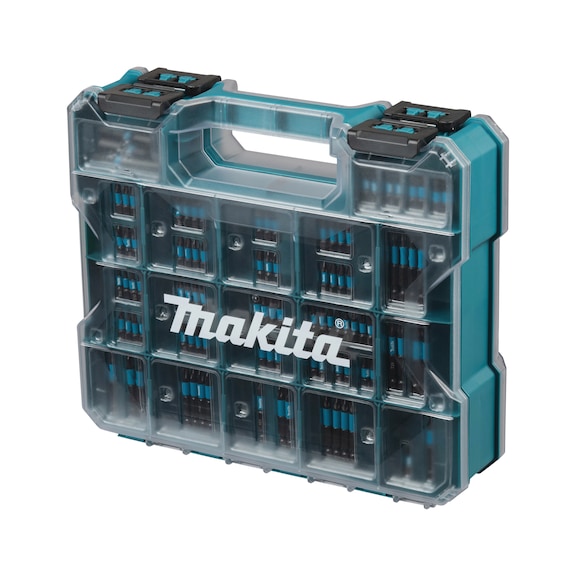 MAKITA 100-piece bit set, Impact Black organiser, 34 compartments, 24 dividers E-24826 - Bit set