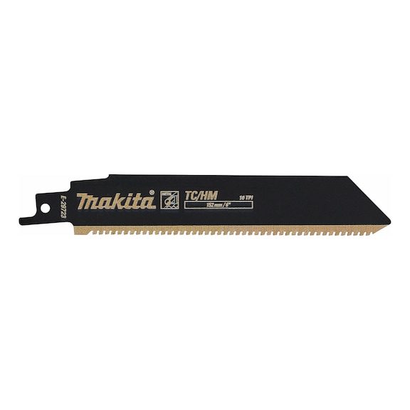 MAKITA Reciproblatt TC/HM 152x1 mm Hartmetall-Verzahnung 10 tpi L&auml;nge 130 mm E-29723 - Recipros&auml;gebl&auml;tter f&uuml;r Metall