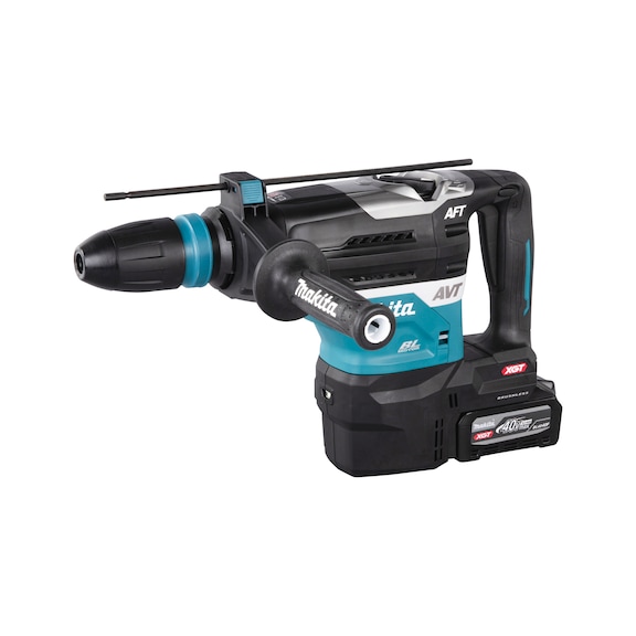 MAKITA Cordless combination hammer for SDS-MAX 40V 4 Ah 8.0 J 40 mm with 2 batteries BL4040F HR005GU201 - Cordless Combination hammer HR005G