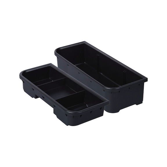 MAKITA Ablagefach Mittel 2 St&uuml;ck 32,9 cm lang 13 cm breit 5 und 8 cm hoch T-92134 - MAKPAC und MAKSTOR