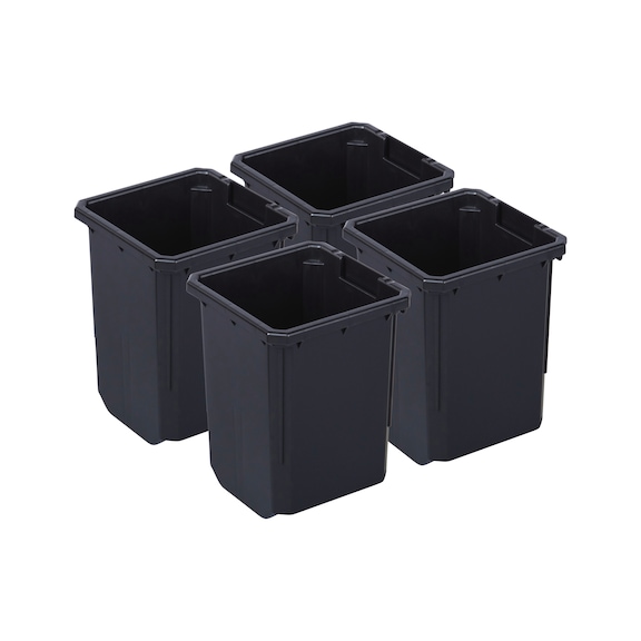 MAKITA Beh&auml;lter-Set klein tief 4 St&uuml;ck 9,8 cm lang 9,8 cm breit 13 cm hoch T-92140 - Zubeh&ouml;r f&uuml;r MAKPAC