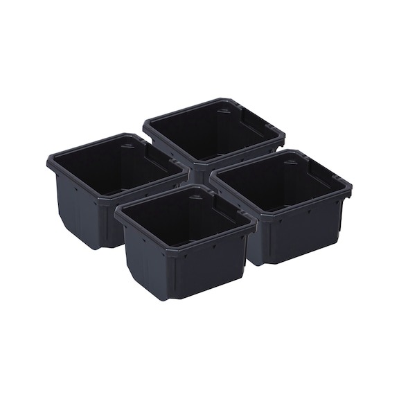 MAKITA Beh&auml;ter-Set klein flach 4 St&uuml;ck 9,8 cm lang 9,8 cm breit 6,5 cm hoch T-92178 - Zubeh&ouml;r f&uuml;r MAKPAC