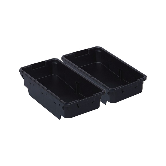 MAKITA Medium-sized shallow container set, 2 pieces, 19.8 cm long, 10.5 cm wide, 4.5 cm high T-92184 - Accessories for MAKPAC