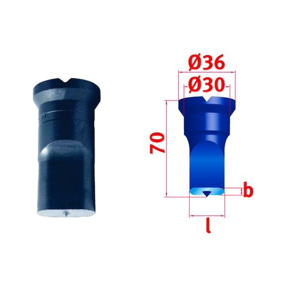 3889410,5X25,0 METALLKRAFT, Langlochstempel Nr.2 10,5 x 25,0 mm - Langlochstempel Nr. 2