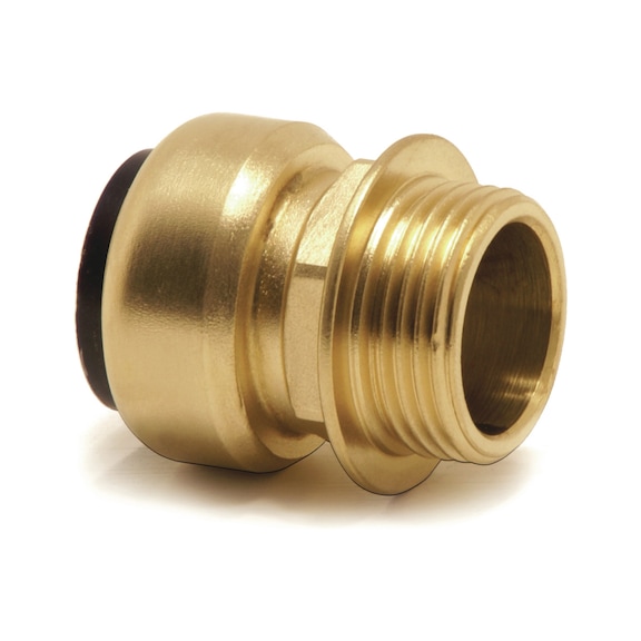 2150015 AIRCRAFT, Gerade Einschraubsteckverbinder (Messing) 28 mm AD / R1" AG - Gerade Einschraubsteckverbinder (Messing)