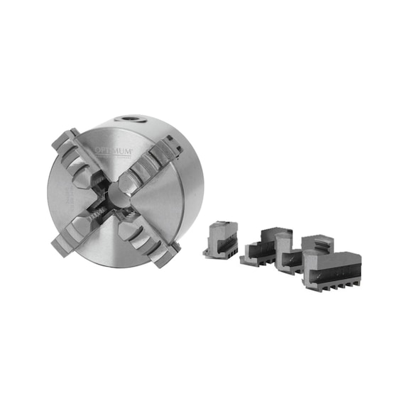 3442808 OPTIMUM, OPTIMUM Vierbacken-Drehfutter Guss, zentrisch spannend &Oslash; 80 mm - Vierbacken-Drehfutter Guss