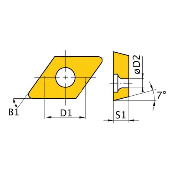 3441751 OPTIMUM, HM-Ersatzwendeplatten ISO DNMG150408 - HM-Ersatzwendeplatten ISO