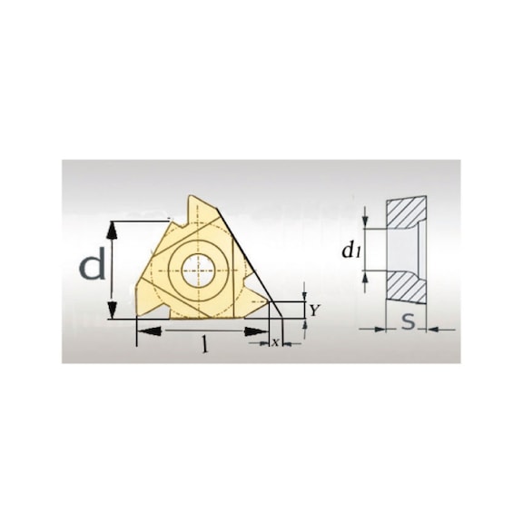 OPTIMUM 3441727 OPTIMUM, HM-Ersatzwendeplatten ISO 16IR A60 - HM-Ersatzwendeplatten ISO