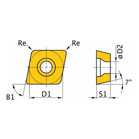 3441282 OPTIMUM, HM-Ersatzwendeplatten ISO CCMT09T304 - HM-Ersatzwendeplatten ISO