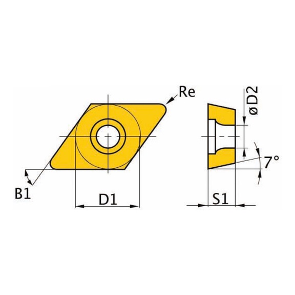 3441281 OPTIMUM, HM-Ersatzwendeplatten ISO DCMT11T304 - HM-Ersatzwendeplatten ISO