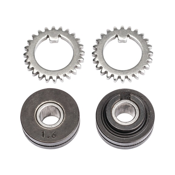 1033612 SCHWEIßKRAFT, Förderrollenpaar mit Zahnkranz für Röhrchendraht 1,2 mm - Förderrollenpaar mit Zahnkranz für Röhrchendraht