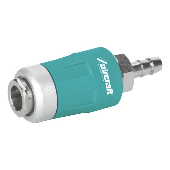 2203107 AIRCRAFT, Sicherheits-Schnellkupplung mit Schlauchtülle 6 mm - Sicherheits-Schnellkupplung