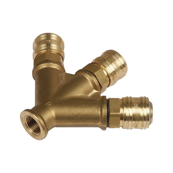 2201095 AIRCRAFT, Verteiler 3 x 3/8" mit Kupplung - Verteiler