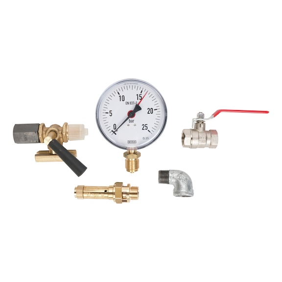 2500617 AIRCRAFT, Grundarmaturensatz Grundarmaturensatz 1" ab 1000 l, 16 bar - Grundarmaturensatz