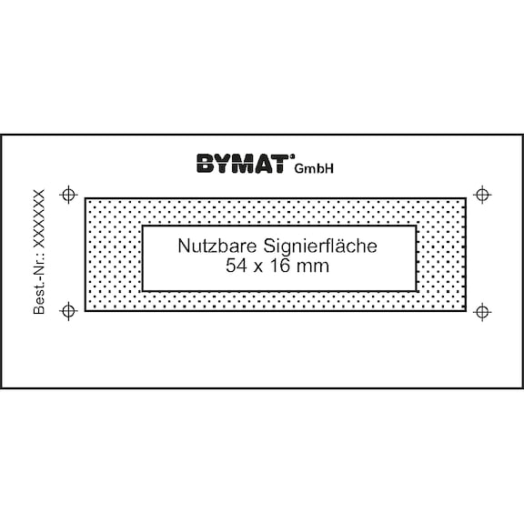 SCHWEI&szlig;KRAFT 1231012SB SCHWEI&szlig;KRAFT, Langzeitschablone 1/2 DIN A8, Nutzfl&auml;che 54 x 16 mm, Kunststoffrahmen - Langzeitschablone