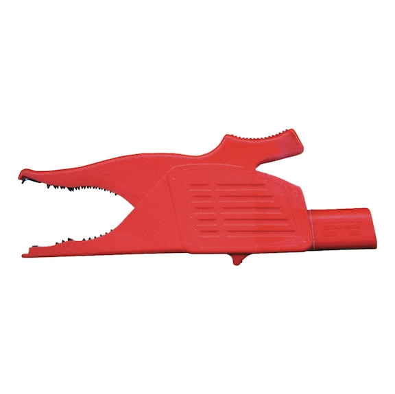 1231126KL SCHWEIßKRAFT, Abgreifklemme rot für Stecker Ø 4 mm - Abgreifklemmen und Messkabel