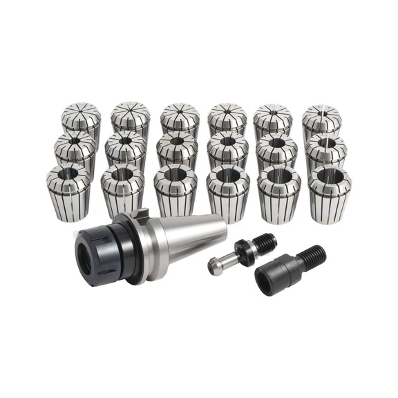 3352054 OPTIMUM, Spannzangenfutter-Satz ISO 30/ER32 - M12/BT 30 - Spannzangen Spannzangenfutter-Satz ISO