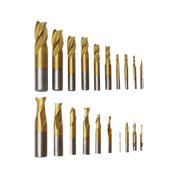 3352255 OPTIMUM, Schaftfräser-Satz HSS, 20-teilig - Fräsersätze Schaftfräser-Satz HSS, 20-teilig