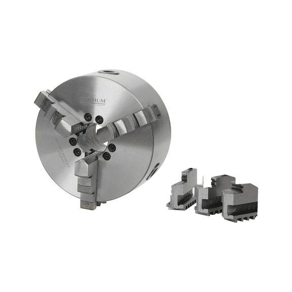 3442761 OPTIMUM, OPTIMUM Dreibackendrehfutter zentrisch spannend Ø 160 mm Camlock DIN ISO 702-2 Nr. 4 - Dreibacken-Drehfutter