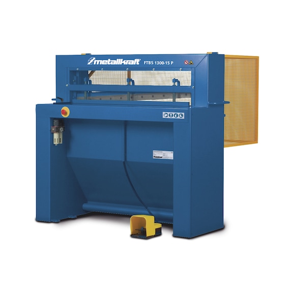 3755015 METALLKRAFT, Pneumatische Tafelschere FTBS 1300-15 P - Tafelblechschere mit Fu&szlig;bedienung Modell FTBS P