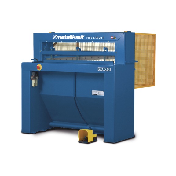 3755020 METALLKRAFT, Pneumatische Tafelschere FTBS 1300-20 P - Tafelblechschere mit Fu&szlig;bedienung Modell FTBS P