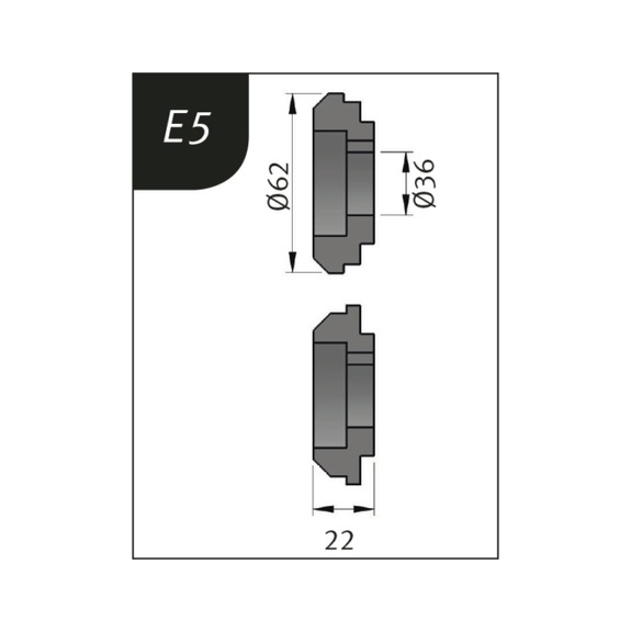 3880135 METALLKRAFT, Biegerollensatz Typ E5, &Oslash; 62 x 36 x 22 mm - Biegerollensatz f&uuml;r Sickenbiegemaschinen