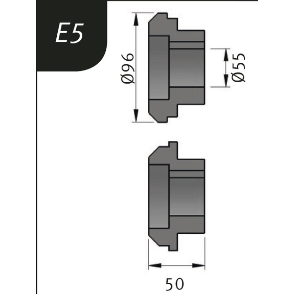 3880715 METALLKRAFT, Biegerollensatz Typ E5, &Oslash; 96 x 55 x 50 mm - Biegerollensatz f&uuml;r Sickenbiegemaschinen