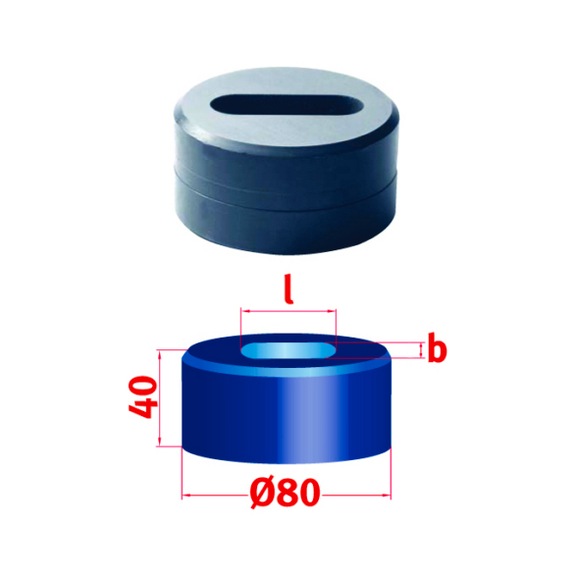 3889412,0X46,0 METALLKRAFT, Langlochmatrize Nr.80 12,0 x 46,0 mm - Langlochmatrize Nr. 80