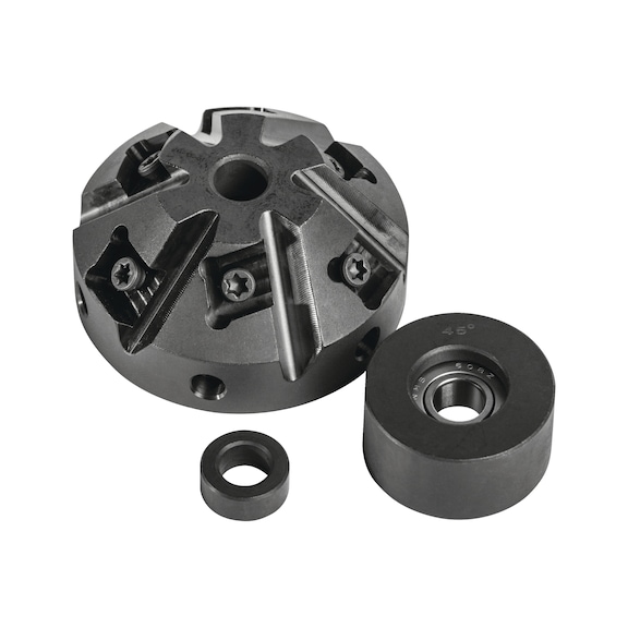 3991111 METALLKRAFT, Fräskopf und Führungsrolle 45° - Fräskopf und Führungsrolle
