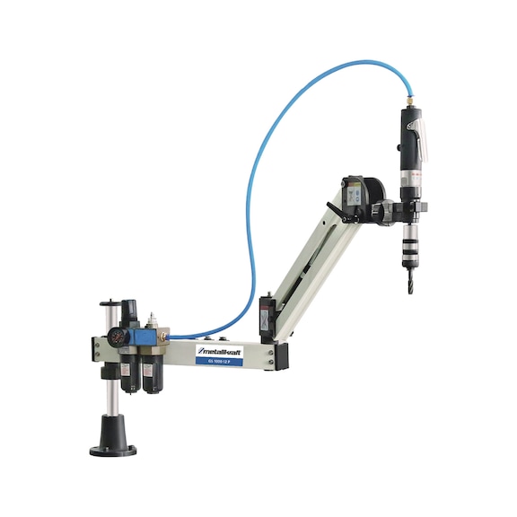 4450012SET METALLKRAFT, Pneumatische Gewindeschneidmaschine GS 1000-12 P Aktions-Set inkl. Unterbau - Gewindeschneidmaschine GS 1000-12