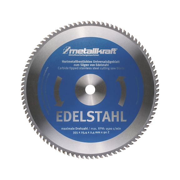 3853503 METALLKRAFT, Sägeblatt für Edelstahl Ø 355 x 2,4 x 25,4 mm - Sägeblatt für Edelstahl