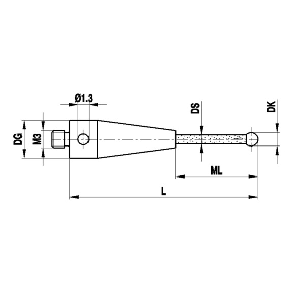 A-5555-0266 RENISHAW, Tastereinsatz - Tasteinsätze, Anschlussgewinde M3