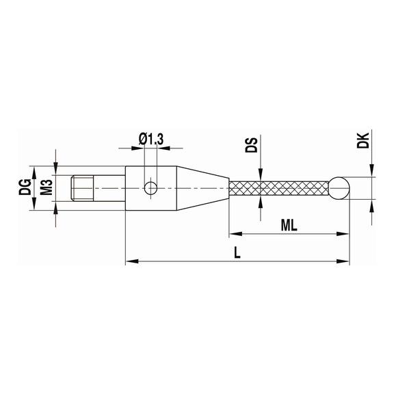 RENISHAW A-5555-3875 RENISHAW, Tastereinsatz - Tasteins&auml;tze, Anschlussgewinde M3