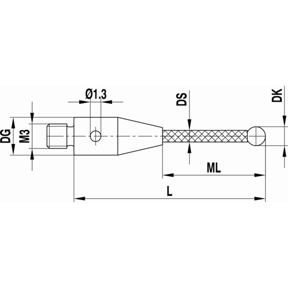 RENISHAW A-5555-3861 RENISHAW, Tastereinsatz - Tasteins&auml;tze, Anschlussgewinde M3