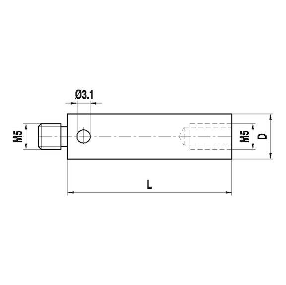 A-5555-0159 RENISHAW, Verlängerung CFX1 626107-2090-300 - Verlängerung Tasteinsätze, Anschlussgewinde M5
