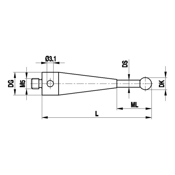A-5555-0066 RENISHAW, Tastereinsatz - Tasteinsätze, Anschlussgewinde M5