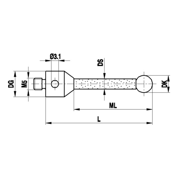 A-5555-0041 RENISHAW, Tastereinsatz - Tasteinsätze, Anschlussgewinde M5