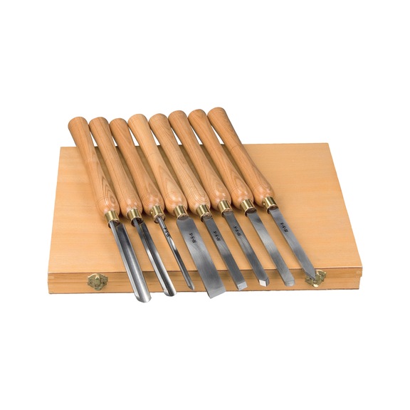 5931011 HOLZSTAR, Drechseleisen-Set 8-teilig - Drechseleisen-Set
