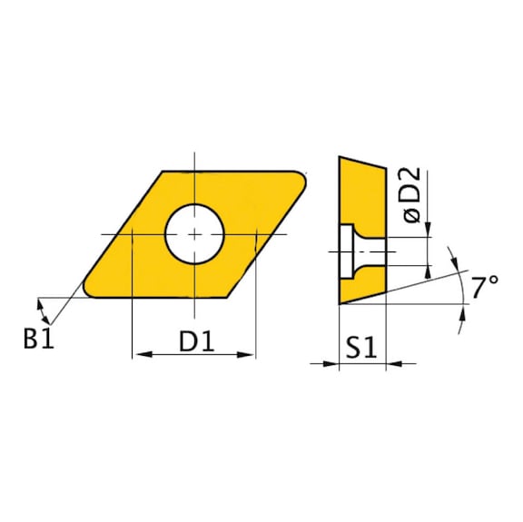 3441750 OPTIMUM, HM-Ersatzwendeplatten ISO DNMG110408 - HM-Ersatzwendeplatten ISO
