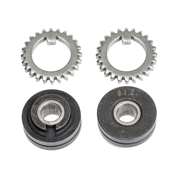 1033602 SCHWEIßKRAFT, Förderrollenpaar mit Zahnkranz für Massivdraht 1,0 mm - Förderrollenpaar mit Zahnkranz für Massivdraht