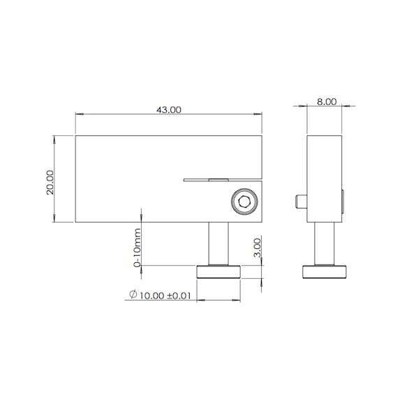 Custom probe φ 10*3mm - Probe