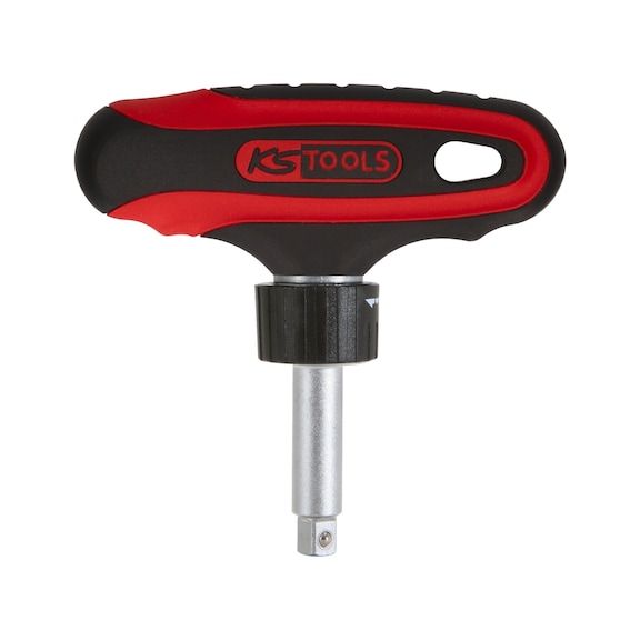 1/4 inch ERGOTORQUEmax T-handle reversible ratchet, 45 teeth - KS TOOLS Ratchet (stepped spanner)