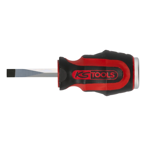 ERGOTORQUEmax slotted screwdriver, 6 mm, short form on hanger - ERGOTORQUEmax Slotted Screwdriver