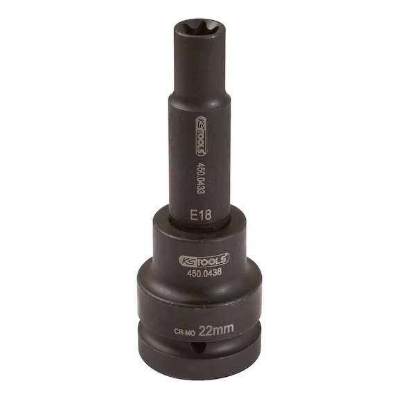 3/4 inch TX E power socket, long, E20 450.0452 - 3/4 inch Torx E power socket