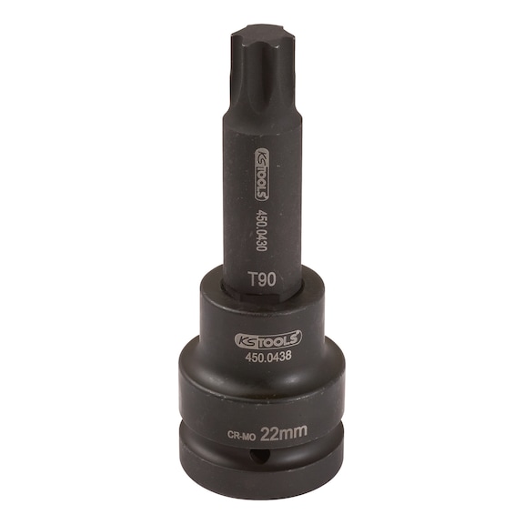 1 inch power bit socket TX, long, T80 - 1 inch power bit socket TX